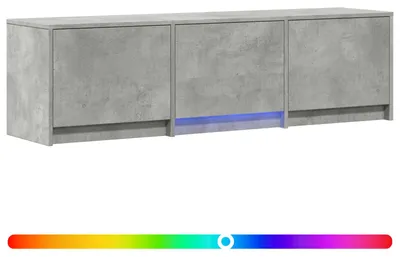 Produktbild von Fernsehschrank mit LED Betongrau 140 x 34 x 40 cm Holzwerkstoff