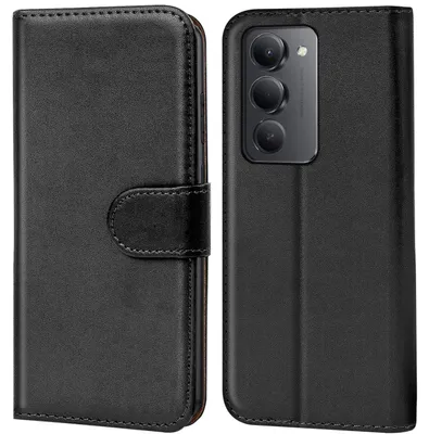 Produktbild von Conie Klapp Tasche für Xiaomi Redmi 15 4G/5G Kartenfach Rundumschutz Hülle in Schwarz