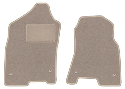 Image de Tapis avant en moquette pour Dodge RAM 1500 2019-2024 (Quad cab) – 2 pièces, beiges, sur mesure – Wielganizator LUX