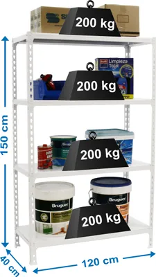 Zdjęcie produktu dla SIMONCLICK MEGAPLUS 4/400 1500 BIAŁY/BIAŁY metaliczny półka