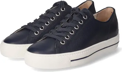 Immagine prodotto di Paul Green scarpe da ginnastica basse da donna / scarpe stringate in pelle liscia blu dimensioni: 4