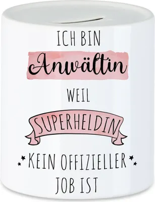 Produktbild von Ich Bin Anwältin Weil Superheldin Kein Anerkannter Job Ist Spardose  Geschenk Danke Sagen