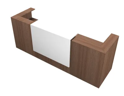 Produktbild von Quadrifoglio Empfangstheke nussbaum, weiß 285,0 x 88,0 x 113,0 cm