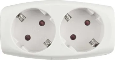 Obrázek produktu pro Onlex 2-cestný zásuvkový adaptér uzemněný Tom 10/ 4,8 mm 16a bílý bílý jedna velikost