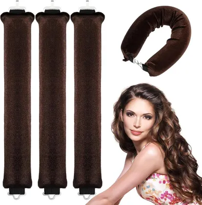 3 stuks hittevrije haarrollers voor 's nachts: blow-out-rollers met hoofdband, doe-het-zelf golven krulspelden met haken