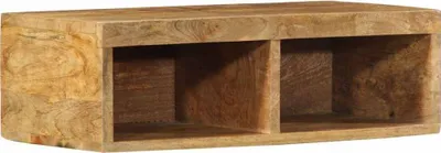 Zdjęcie produktu dla Ścienna szafka pod TV, 60x30x19 cm, surowe drewno mango