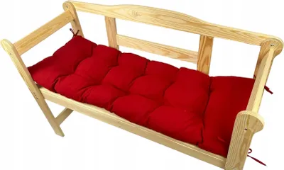 Produktbild von Gartenbankkissen, Rot, 170x40x8, Gartenkissen, Gartensitzkissen, Outdoorkissen, Gartenkissen