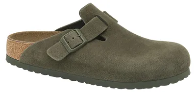 Imagen del producto de Birkenstock Boston de ante, color verde, talla 42 (Europa) / 9 (Estados Unidos), para hombre