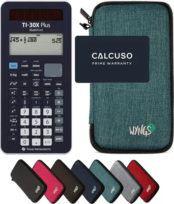 Produktbild von TI-30X Plus MathPrint inkl. WYNGS Schutztasche Türkis - Wissenschaftlicher Taschenrechner - Basic Set
