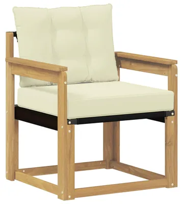 Produktbild von vidaXL Outdoor-Sofa Massives Akazienholz und Textilene Weiß