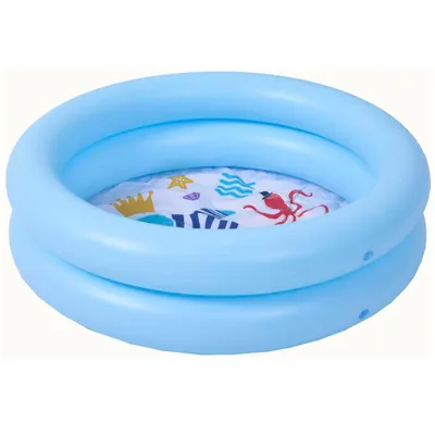 Produktbild von Aufblasbarer Kinderpool 2-Ringe 76×20 cm Blau – Planschbecken 57157