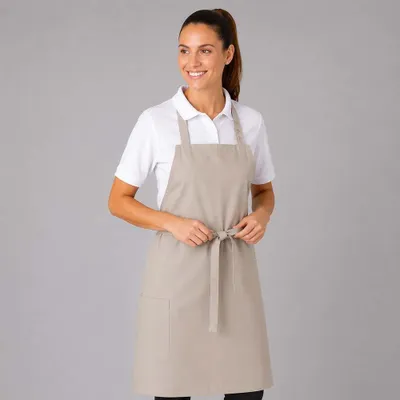 Produktbild von Latzschürze B 80 x L 100 cm sand : sand : 65% Polyester 35% Baumwolle 20
