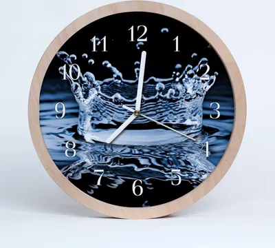 Produktbild von Holzuhr 30fi cm wanduhr - Wasser Natura