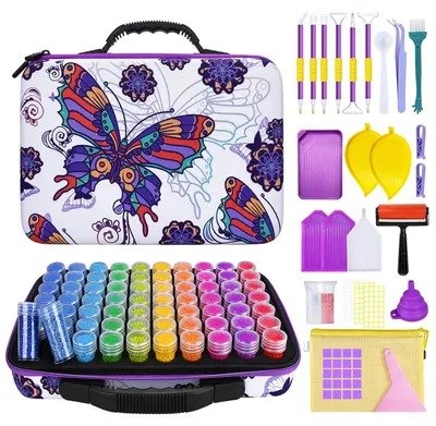 Obrázek produktu pro TRANKIELO® - Příslušenství pro 5D diamond painting, sada 70 krabiček – Uspořádání nástrojů a korálků pro tvorbu diamantových obrazů