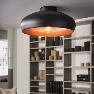 Image de EGLO Plafonnier MOGANO noir et cuivre 94547