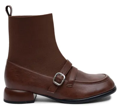 Produktbild von Damen Halbstiefel K776629007XXA aus Naturleder Braun mit Blockabsatz