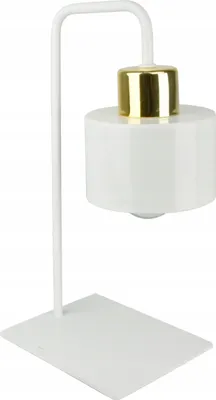 Obrázek produktu pro LUXOLAR Led stolní lampa s vypínačem bílo-zlatá - Bílá skleněná stolní lampa E27, 60W - noční lampa do ložnice