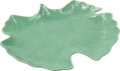 Produktbild von Servierplatte Jungle Leaves 35cm light green