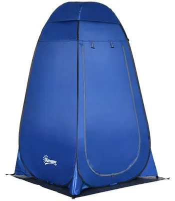 Produktbild von Pop up Duschzelt Toilettenzelt Camping Umkleidezelt mit Tragetasche Mobile Outdoor Toilette Umkleidekabine Lagerzelt Dunkelblau 126 x 124 x 189 cm