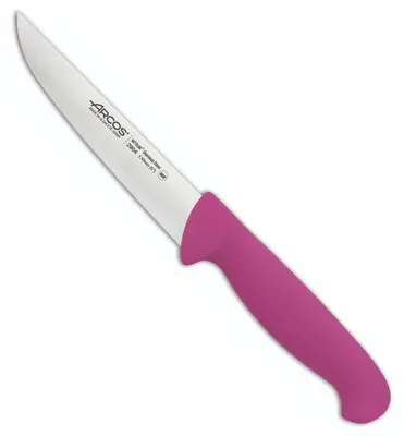 Image de Couteau de cuisine Arcos 2900 - Prof 290431 en acier inoxydable Nitrum et mangue ergonomique polypropylène Fuscia couleur et 13 cm de lame, vitrine