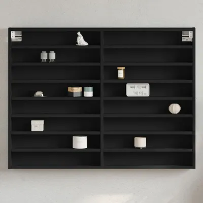 Zdjęcie produktu dla vidaXL Gablota czarna 100x8,5x75 cm materiał drewnopochodny