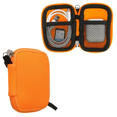 Produktbild von kwmobile In-Ear Kopfhörer Tasche aus Neopren - In Ear Kopfhörer Hülle mit Innentaschen für Zubehör - Kleine Aufbewahrungstasche für In Ear Headphones