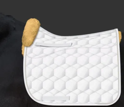 Image de Chabraque Mattes Dressage DR taille L tissu matelassé brillant blanc