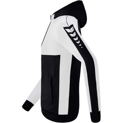 Produktbild von Erima Herren Trainingsjacke Six Wings Kapuze schwarz/weiß XL