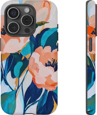 Produktbild von Abstraktes Pfingstrosen-Blumenmotiv – Hülle Kompatibel mit iPhone 15 Pro