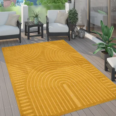 Image de Tapis d'extérieur résistant aux intempéries Boho & Skandi aspect 3D pour terrasse, balcon et jardin Dimensions 80 x 250 cm