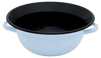 Produktbild von Teigschüssel aus Emaillie in Blau mit 28 cm Durchmesser