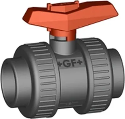Produktbild von Georg Fischer GF, Kugelhahn, 375, PVC-U/EPDM, d 32, Muffe, plus Einlegeteile IG, 1 Stk.