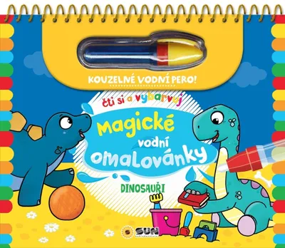 Obrázok produktu pre Dinosaury - Čítaj a vyfarbuj Magické vodné omaľovánky