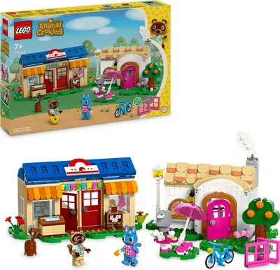 Produktbild von LEGO Animal Crossing Nooks Laden und Sophies Haus Set, kreatives Spielzeug für Kinder mit 2 Mini-Figuren aus der Videospielreihe, Geschenk für Mädchen und Jungen ab 7 Jahren 77050