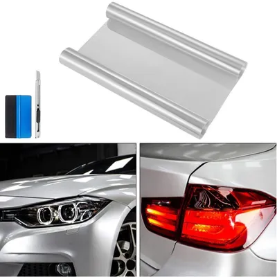 Produktbild von Auto Tönungsfolie 30,5 x 121,9 cm für Scheinwerfer Rücklicht Nebelscheinwerfer Rauchfolie Vinyl Transparent