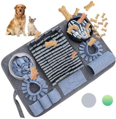 Productafbeelding van Ibenzoa® Interactieve snuffelmat voor honden – bevordert langzaam eten, geurtraining en mentale/fysieke stimulatie, antislip