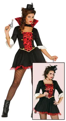 Produktbild von y Vampir Lady Kostüm für Damen Gr. M/L, Größe:S