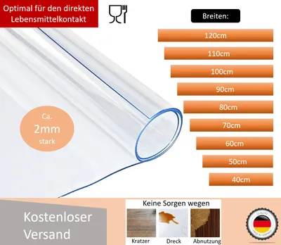 Produktbild von PVC Tischfolie, Tischschutz Schutzfolie , Tischdecke 90x140cm