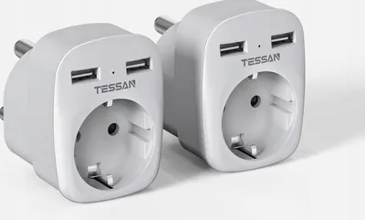 Obrázek produktu pro 2x Cestovní adaptér, univerzální, multifunkční, s USB