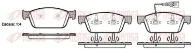 Produktbild von REMSA Bremsbeläge Satz Vorne Bremsklötze für VW Transporter V Bus (7HB, 7HJ, 7EB, 7EJ, 7EF, 7EG, 7HF, 7EC) 1440.01