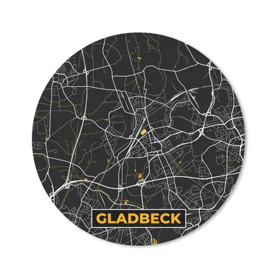 Produktbild von MuchoWow® Mauspad Mousepad Gold - Deutschland - Karte - Stadtplan - Gladbeck 30x30 cm - Mousepads - Maus Mat - Pad - Mausunterlage - Tischunterlage - Schreibtischmatten