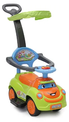 Obrázek produktu pro Moni Dětské odrážedlo, odstrkovadlo s vodící tyčí Smile - zelené