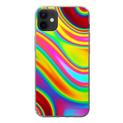 Produktbild von MuchoWow® Handyhülle Schutzhülle Hülle für iPhone 12 mini Kunst - Wellen - Farben - Psychedelisch Silikon Softcase Handy Hülle - Bild