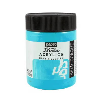 Produktbild von Pebeo Studio Acrylics 500 ml, Irisierendes Blaugrün