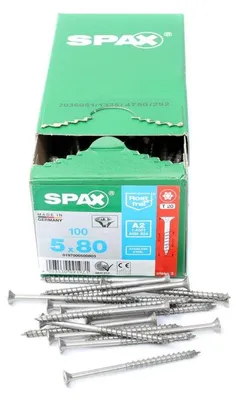 Produktbild von SPAX Senkkopfschraube Edelstahl A2 Teilgewinde T20 80 mm