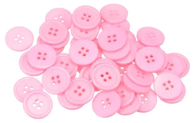 Nähknöpfe 50 Stück, 20 mm, Harz, 4 Löcher, rosa