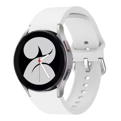 Produktbild von Bizon Uhrenarmband aus Silikon für Galaxy Watch 20 mm, Weiß