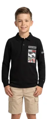 Immagine prodotto di Polo da ragazzo Tommy Hilfiger con colletto, nera, taglia 128