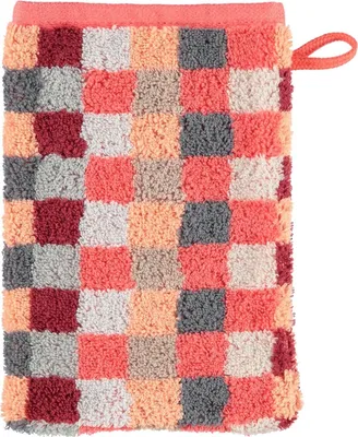 Produktbild von Cawö Waschhandschuh Unique Karo 942 koralle