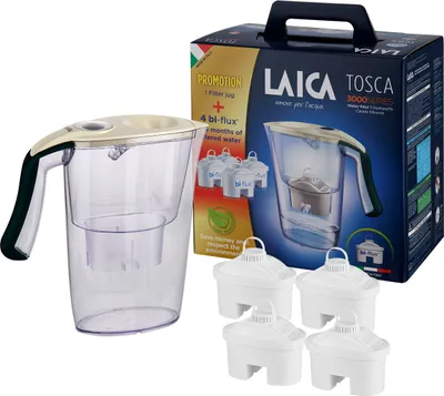 Produktbild von Laica Filterkaraffe J9059A 2.3L Grün mit 4 Bi-Flux Filtern